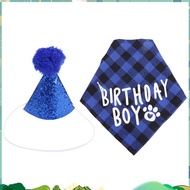 Dog Birthday Party Supplies,Pet Birthday Hat and Boy Doggy Birthday Bandana Set