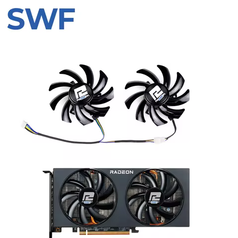 New T129215SU 85MM Cooling Fan For PowerColor RX 7600 6700 6650 6600 XT RX 5700 5600 XT V2 Fighter G
