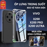 Vivo X200, X200 Pro, X200 Pro Mini/ X200 Ultra shockproof, transparent, silicone, camera protection 