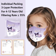 【Individual Packing】100pcs 3D / KF94 / KN95 Kids Cartoon Disposable Face Mask Baby Mask  Boy/Girl 3D