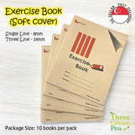 Exercise Book (Single Line or Three Lines) for Practice - School Stationery [Bundle of 10]