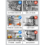 ST-🚢304Stainless Steel Kitchen Sink Storage Rack Multi-Functional Sink Dish Rack Dish Draining Rack Dish Storage Rack SC