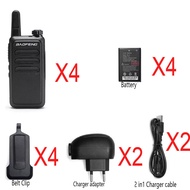 BAOFENG | 4PCS Fasion Small Baofeng Mini Walkie-Talkie USB Charger 16CH Channels Two Way Radio Inter