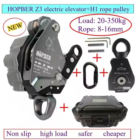 Awah Z3 HOPBER Electric Ascender Descender 350kg Load for 8‑16mm Rope for rope access Air Conditione