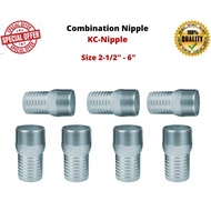 [READY STOCK-KL] King Combination Galvanized KC-Nipple (Size 2-1/2 Inch - 6Inch)