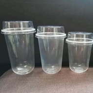 Cawan Plastik Cup Capsule 12oz,14oz,16oz,18oz,22oz,30oz 100pcs +Lid/Penutup Cup