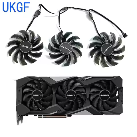 For Gigabyte RX 5500 5600 5700 XT Graphics Card Cooling 4PIN 78MM PLD08010S12HH RX 5700 XT GPU Fan