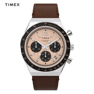 Timex Q Timex Black Leather Analog Quartz Watch For Men TW2W51800