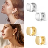 925 Sterling Silver 14K Gold Plated Hoop Earring Small Square Huggies Hoops For Women Girls Gift