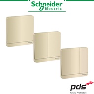 Schneider AvatarOn 16AX 250V 1/2/3 Gang 1-Way Light Switch - Wine Gold