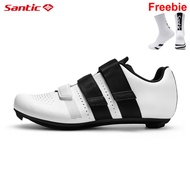 Santic Men Cycling Shoes Nylon Sole Breathable Road Cleats Bicycle Locking Bike Shoes For Women