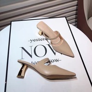 HM4 Fashion Mules Women High-heeled Slippers