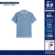 Tommy Hilfiger เสื้อสเวตเตอร์ ผู้ชาย รุ่น MW0MW43246 C2B - สีน้ำเงิน ทรง Relaxed Fit
