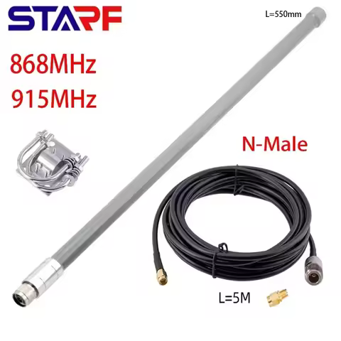 STARF 868MHz 12dBi 915MHz Optimised Tuned Helium Miner Fiberglass Aerial 868 Mhz Antenna N-Male 550m
