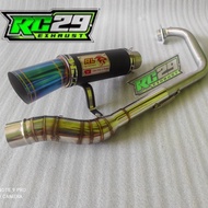 Rl RED LEO 51mm EXZOS EXHAUST FOR FZ 150i YZF R15 LC 135 SPARK RX EXCITER150 Y15ZR RS150R BELANG R15