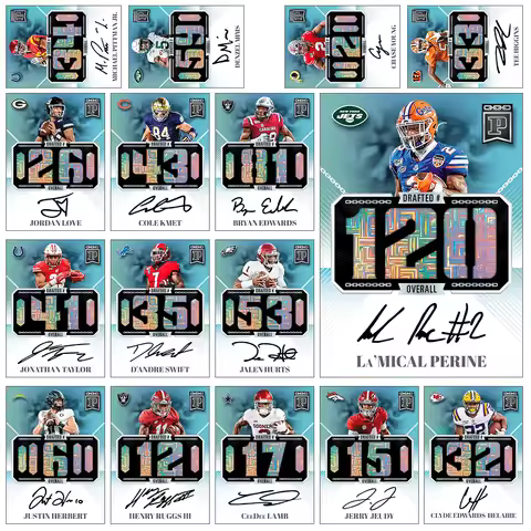 Panini 2020 Football Ceedee Lamb Bryan Edwards Jordan Love Joshua Kelley homemade Signed collectible
