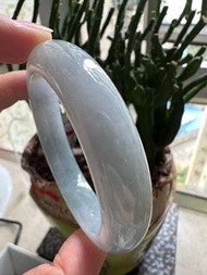 #54正圈 緬甸天然翡翠A貨 細糯種水正圈翡翠玉手鐲 適合53-55手佩戴