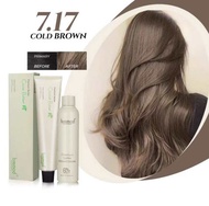 Bremod Premium Hair Dye Cold Brown 7.17 100ml Color With Oxidizer Haircare Multicolor (6%9%12%)