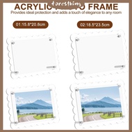 2Pcs Acrylic Picture Frames 4x6 Inch Clear Photo Frame with Screw Multipurpose Photo Display Frames 