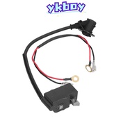 YKBOY Chainsaw Ignition Coil, Black With Wire Ignition Coil Module, Metal Compact Easy Installation 