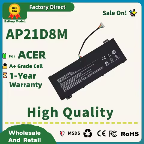 Factory Direct! AP21D8M Laptop Battery For Acer Nitro 5 N22C1 AN515-58-56CL AN515-58-766R 16 AN16-51