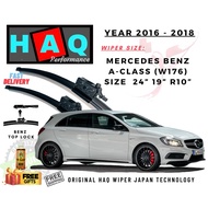 HAQ Silicone Wiper Japan Technology For Mercedes Benz A-Class W176 Facelift Year 2016-2018