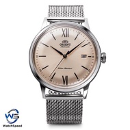 Orient RA-AC0020G3 RA-AC0020G30B Bambino Automatic Beige Dial Milanese Mesh Strap Men’s Watch