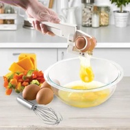 FUSIONFLASH Egg Shell Cracker, White Plastic Egg Separator, Convenient Egg Breaker For Breaking Egg