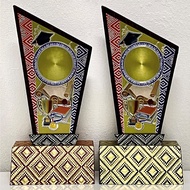 Plak Trofi Kayu Songket EP730 Wooden Trophy (HADIAH SUKAN DAN HADIAH ANUGERAH CEMERLANG) TROPHY Plak