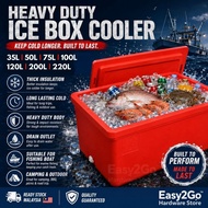 Cooler Box 35L 50L 75L 100L 120L 200L 220L OCN-F Oren Tong Ikan Tong air | Orange Storage Box | Big 