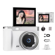 5K Digital Camera CCD 180° Flip Screen Selfie Camera 16X Digital Zoom 48MP Portable Digital Photogra