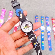 Cute Colorful Character Analog Rubber Children's Watch JM1 badman spiderman unicorn