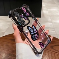 Case For Samsung A17 M17 F17 F36 M36 5G Phone Butterfly Transparent Silicone Protective Cover