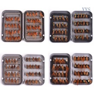 YYS 40pcs Fly Fishing Lure Fishing Artificial Insect  Dry Fly Fishing Lures Soft Sea Bass Trout Fly 