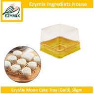EzyMix 50pcs/pkt Moon Cake Tray (Gold) 50gm
