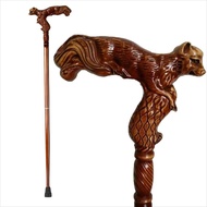 BYGSBKDP Wood Walking Cane for Men And Women, Rustic Walking Sticks for Men Walking Stylish Animal S