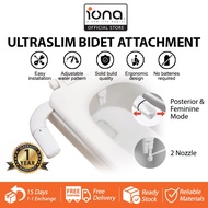 IONA Toilet Bidet Spray Attachment | Non Electric Ultra Slim Dual Nozzle Water Spray Attachment - GL