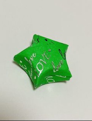 現貨 摺好 星星 摺紙 折紙 幸運星 鮮艷 顏色 心意 心思 禮物 裝飾 熒光綠 銀色 字 love ❤️ lucky star ⭐️