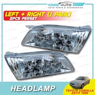 Toyota Corolla AE111 1996 - 1999 Car Front Headlamp Head Lamp Light Chrome (No Bulb) Accessories