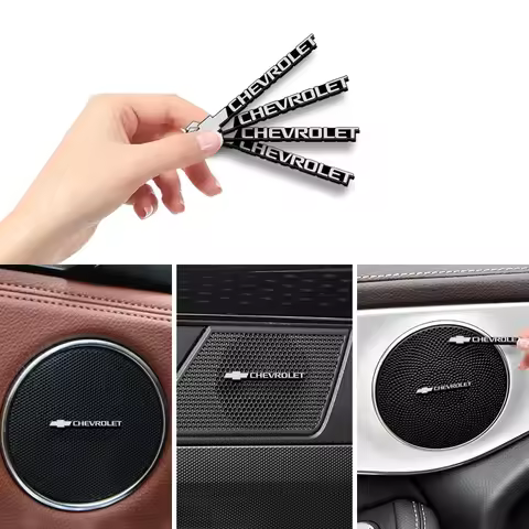 4/8PCS 3D Aluminum Mark Levinson Car Audio Speaker Badge Stickers Fit For Chevrolet Silverado Impala
