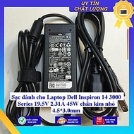 Sạc dùng cho Laptop Dell Inspiron 14 3000 Series 19.5V 2.31A 45W chân kim nhỏ 4.5*3.0mm - Hàng Nhập
