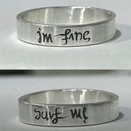 High-Quality New Style bts bts Ring Female Open Ring Simple Retro All-Match