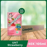 GREENFIELDS / SUSU UHT COKLAT / STRAWBERRY / FULL CREAM 105ML ( 1DUS ISI 40PCS )