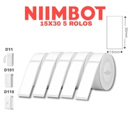 Niimbot White Thermal Label Sticker | 975Pcs Waterproof Name Paper for D11 D110 D101 Mini Label Prin