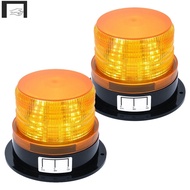 2 x Amber LED Beacon Strobe Emergency Flashing Light Warning Lamp Truck 12V 24V