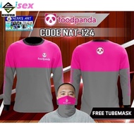 2024 FoodPanda Men's T-shirt Long Sleeved Fully Sublimated FoodPanda Long Sleeve T Shirt （No mask）