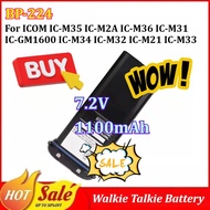 New BP-224 7.2V 1100mAh NI-CD Walkie Talkie Battery for ICOM IC-M35 IC-M2A IC-M36 IC-M31 IC-GM1600 I