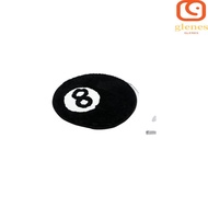 GLENES 8 Ball Rug, Soft Plush 8 Ball Carpet, Creative Black Skin Friendly Anti-slip 8 Ball Mat Hoom 