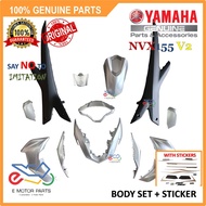 NVX V2 BODY COVER SET NVX155 V2 AEROX BODYSET COVER SET WMB WHITE METALLIC [100% ORIGINAL YAMAHA] - BDL-F0000-00-PF