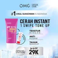 OMG Oh My Glow Bright Tone Up UV Barrier Sunscreen SPF 50 PA++ 25 ML - Brightens, Protects UV | OMG 